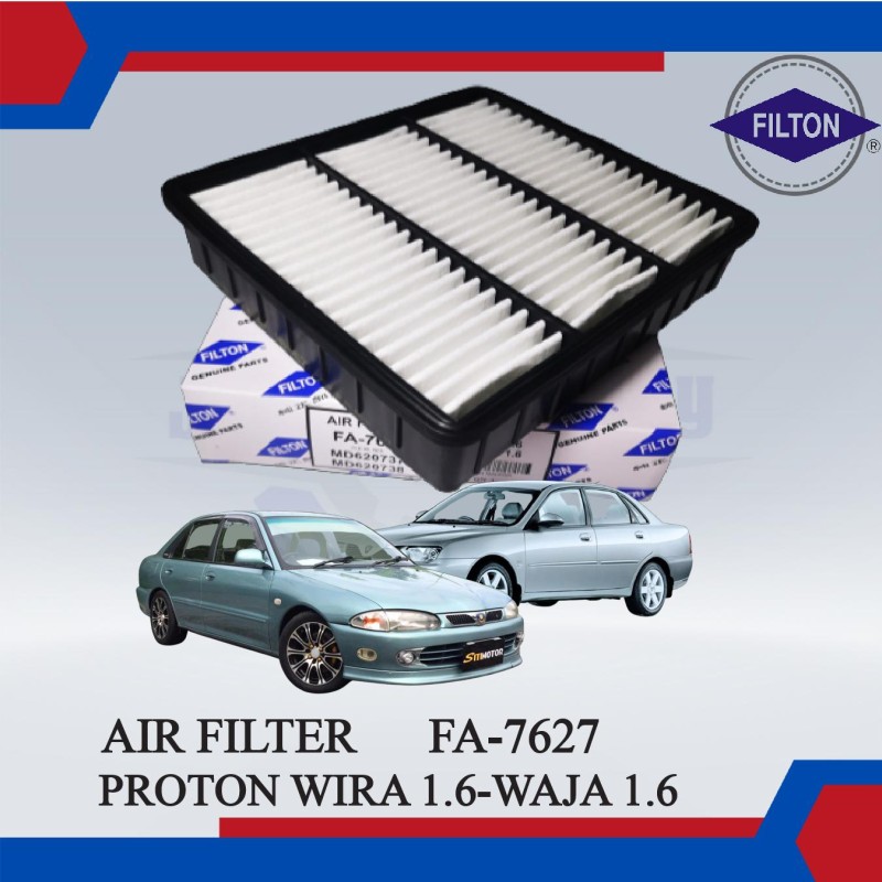 AIR FILTER - PROTON WIRA 1.6, WAJA 1.6 - FILTON - FA-7627 / MD620737 / MD620738