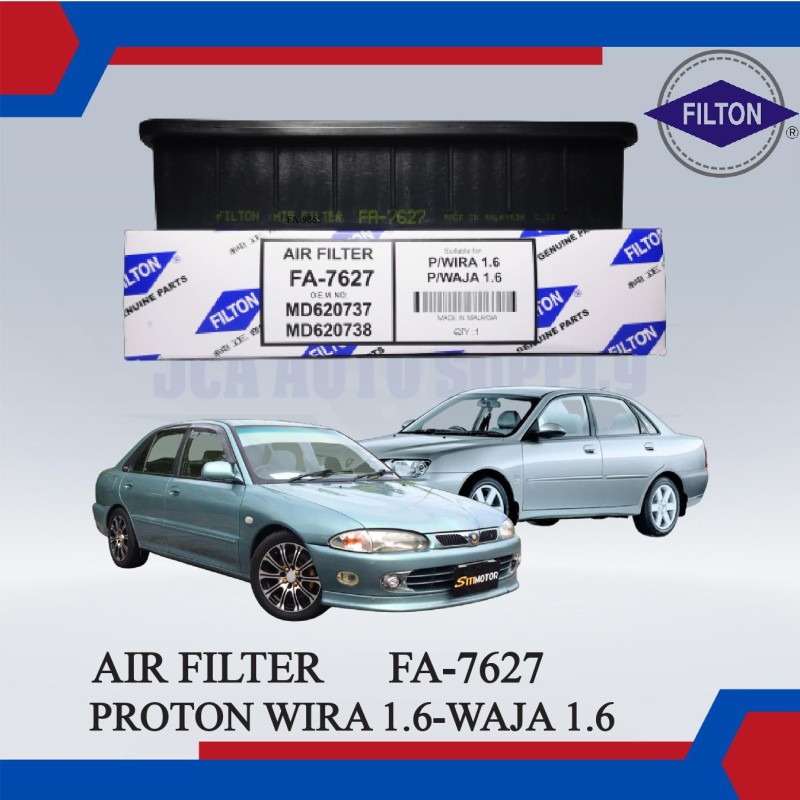 AIR FILTER - PROTON WIRA 1.6, WAJA 1.6 - FILTON - FA-7627 / MD620737 / MD620738