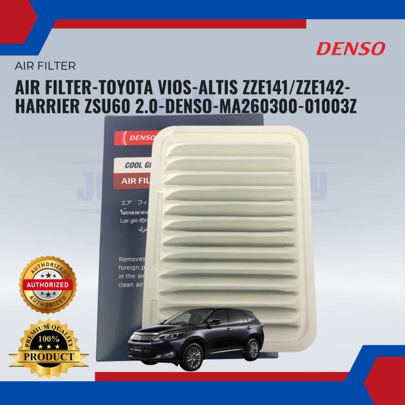 Air Filter-Toyota Vios NCP93-Altis ZZE141 ZZE142-Harrier ZSU60 2.0-DENSO-MA260300-01003Z
