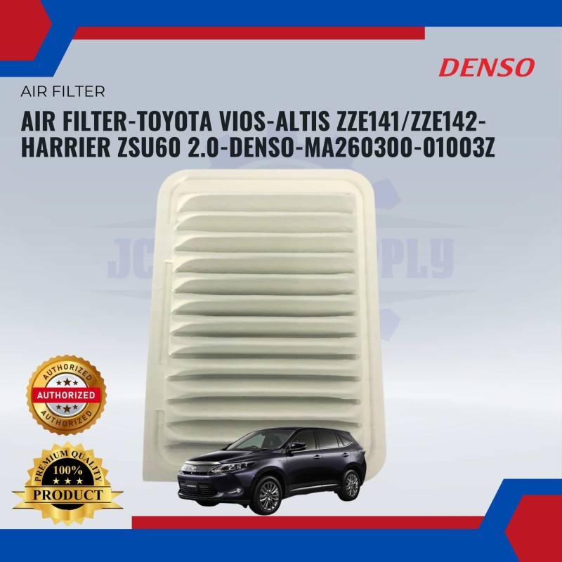 Air Filter-Toyota Vios NCP93-Altis ZZE141 ZZE142-Harrier ZSU60 2.0-DENSO-MA260300-01003Z