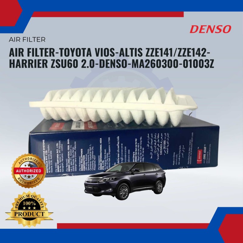 Air Filter-Toyota Vios NCP93-Altis ZZE141 ZZE142-Harrier ZSU60 2.0-DENSO-MA260300-01003Z