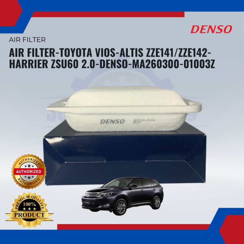 Air Filter-Toyota Vios NCP93-Altis ZZE141 ZZE142-Harrier ZSU60 2.0-DENSO-MA260300-01003Z