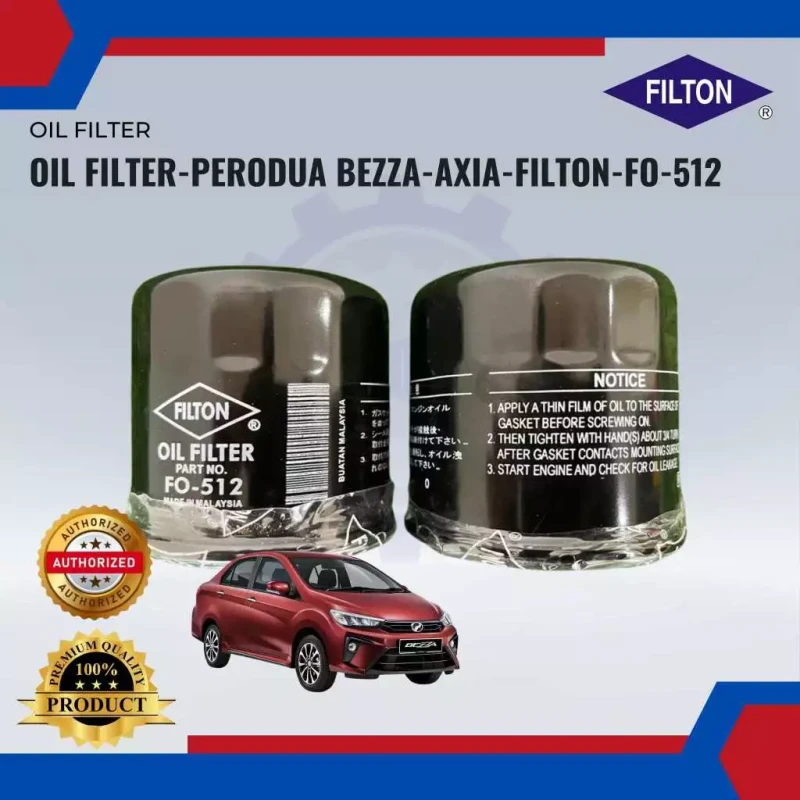 Oil Filter-Filton-Perodua Axia 1.0, Aruz, Bezza. Myvi, Ativa-FO-512