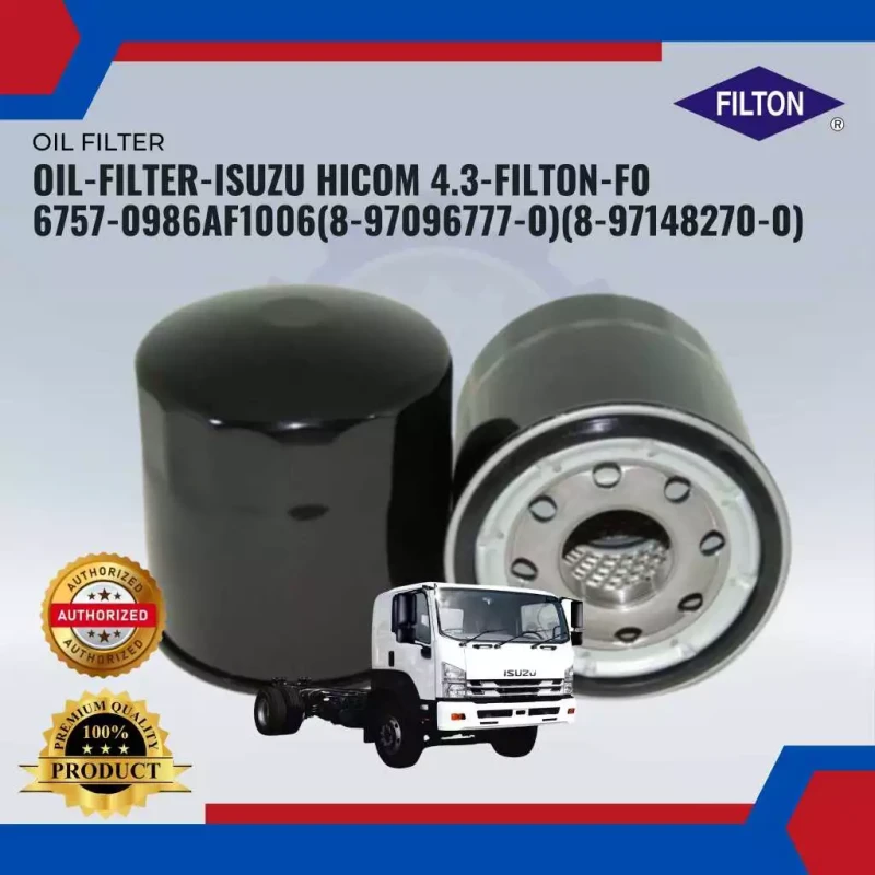 Oil-Filter-Isuzu Hicom 4.3-FILTON-F0-6757-0986AF1006 (8-97096777-0)(8-97148270-0)