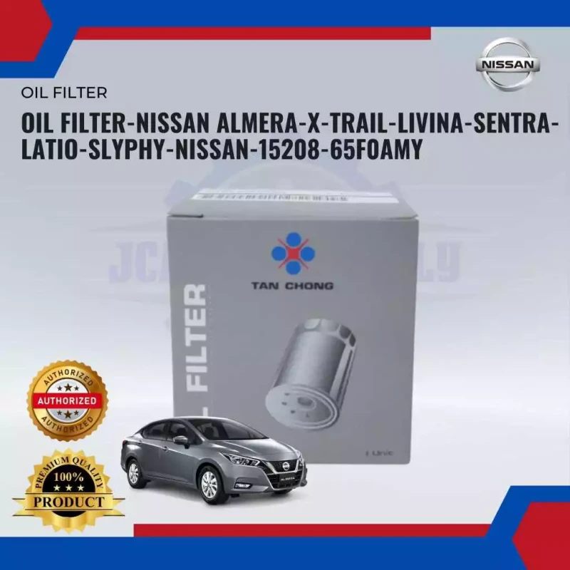 Oil Filter-Nissan Almera-X-Trail-Livina-Sentra-Latio-Slyphy-Tan Chong (15208-65F0AMY)