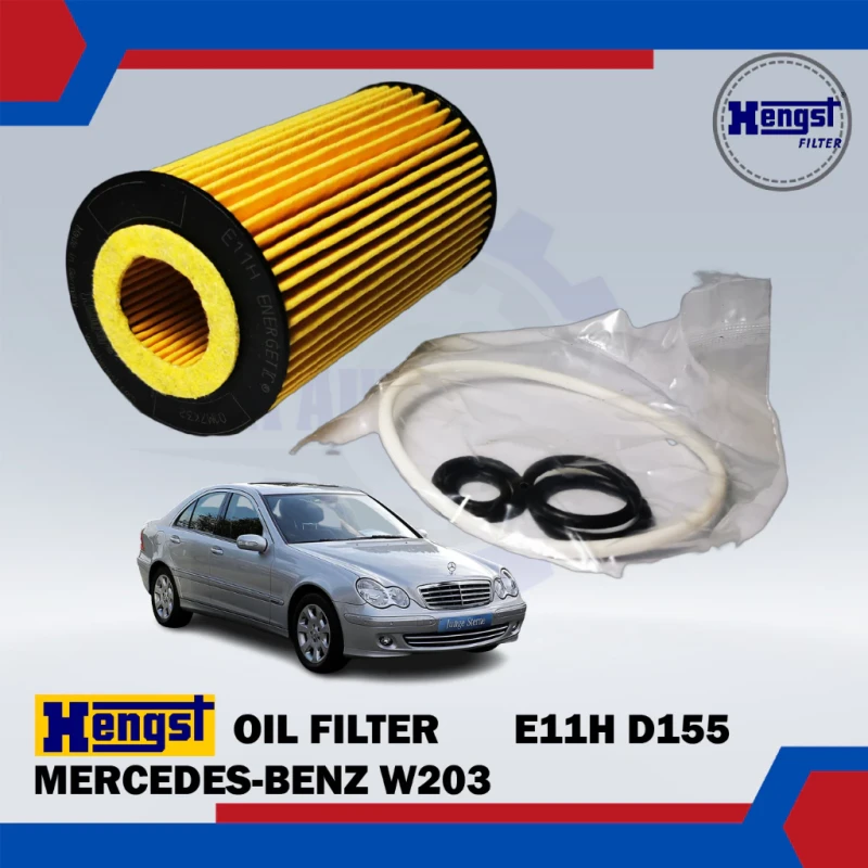 Mercedes-Benz Oil Filter-Mercedes-Benz W203-W210-W211-C240-C320-E240-E280-M112-M113-M272-Hengst-E11HD155