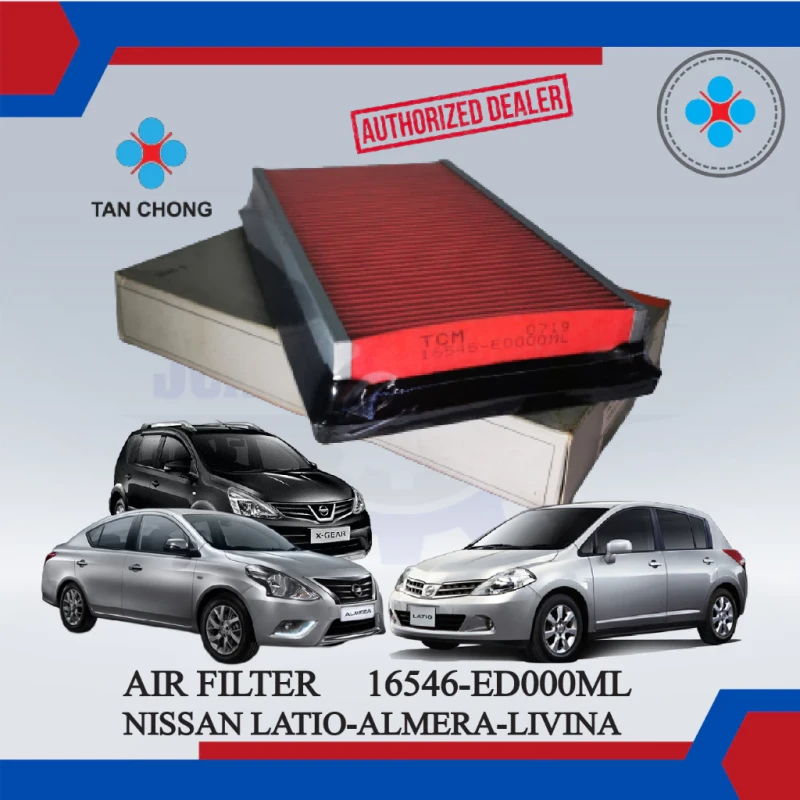 Air Filter-Nissan Latio-Almera-Grand Livina X-Fear-Sylphy (G11)-Nv200-Tan Chong Original-16546-ED000ML