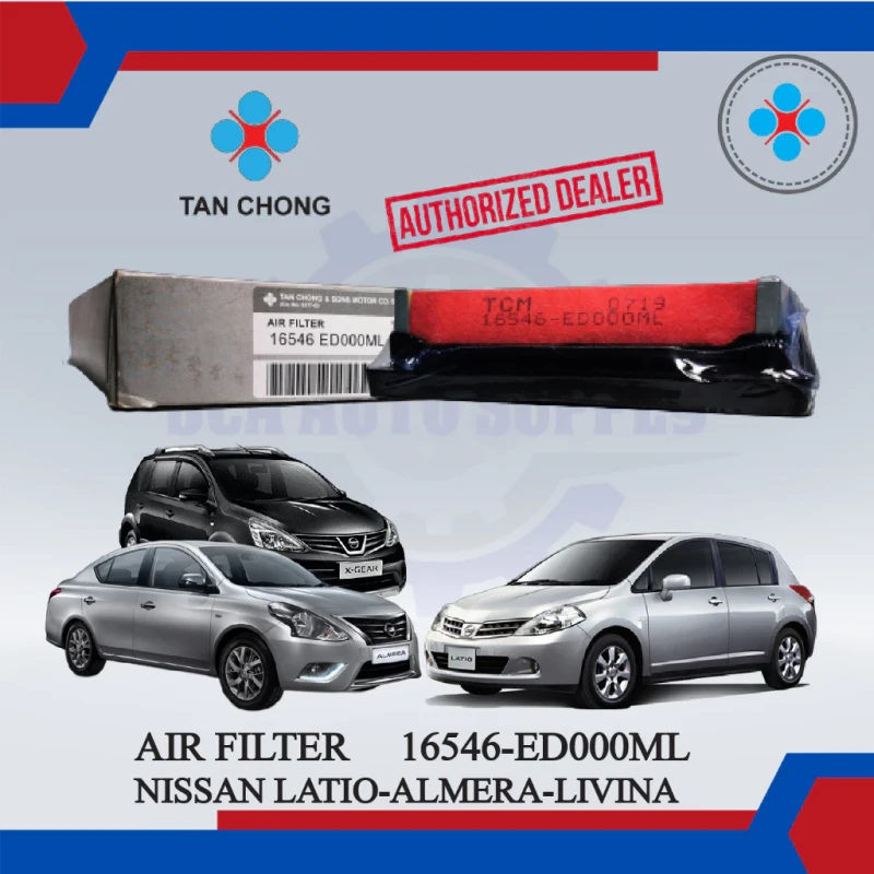 Air Filter-Nissan Latio-Almera-Grand Livina X-Fear-Sylphy (G11)-Nv200-Tan Chong Original-16546-ED000ML