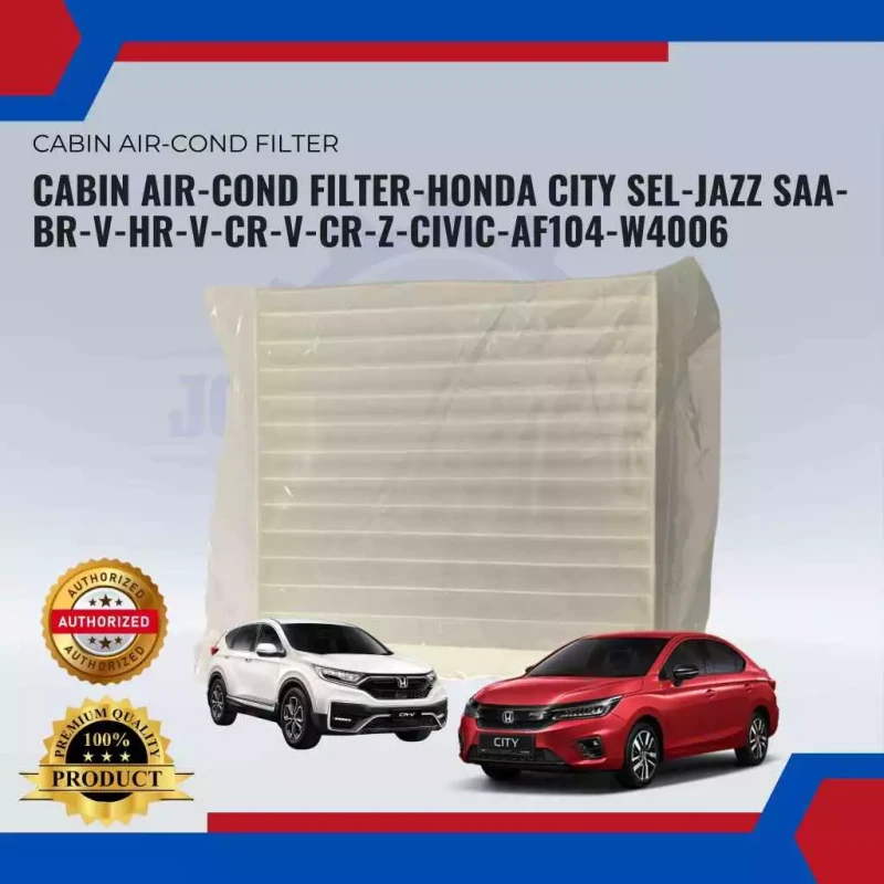 Cabin Air-Cond Filter-Honda City SEL-Jazz SAA-BRV-HRV-CRV-CRZ-Civic-AF104-W4006