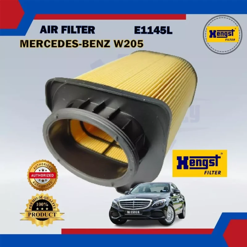 Air Filter-Mercedes Benz C-Class W205 C180 C250, E-Class W212 E200 E250-Hengst-E1145L