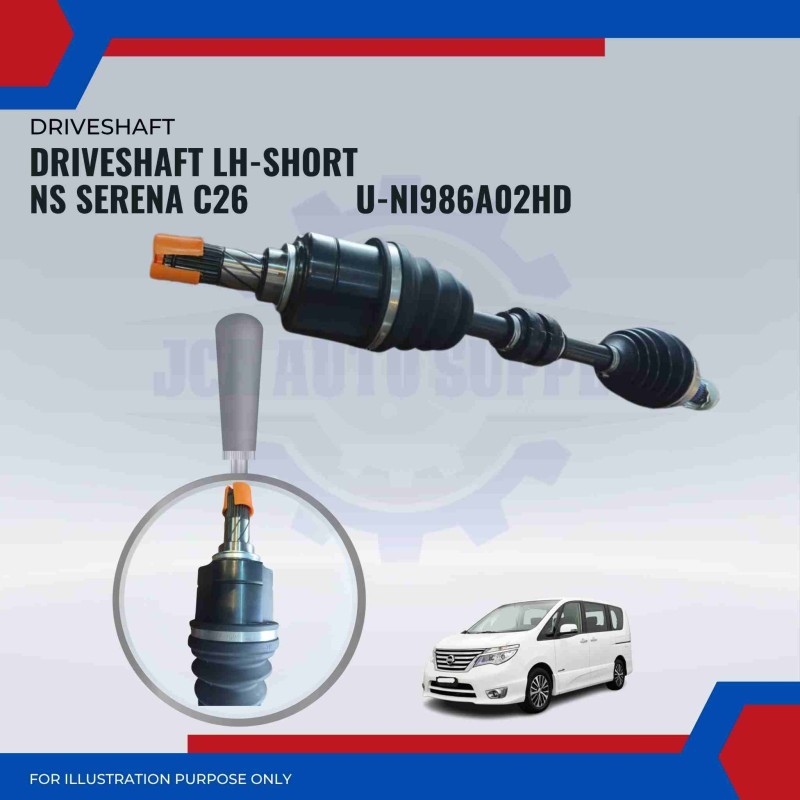Driveshaft LH Short-Nissan Serena C26-Anshin-U-NI986A02HD