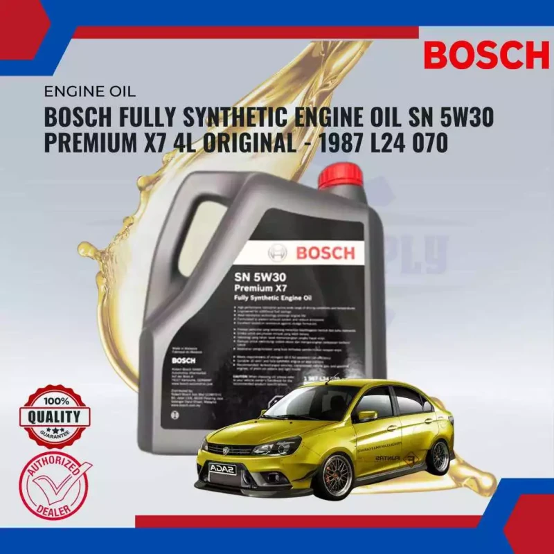 Bosch Fully Synthetic Engine Oil Sn 5w30 Premium X7 4l Original-1987 L24 070