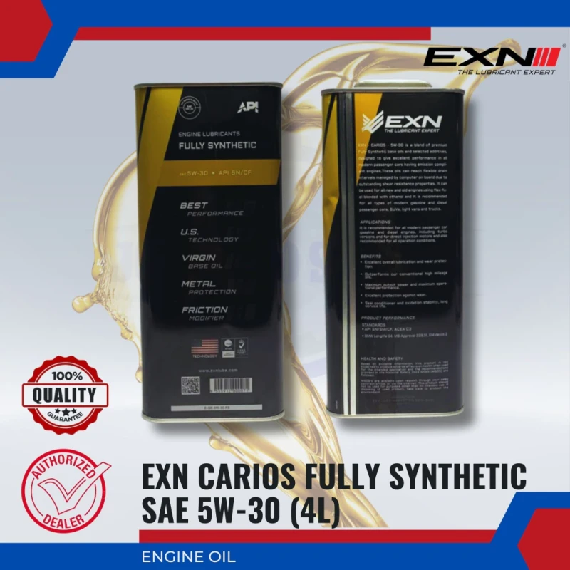 EXN - Carios SAE 5W30 API SN/CF - Fully Synthetic -4 LITRES