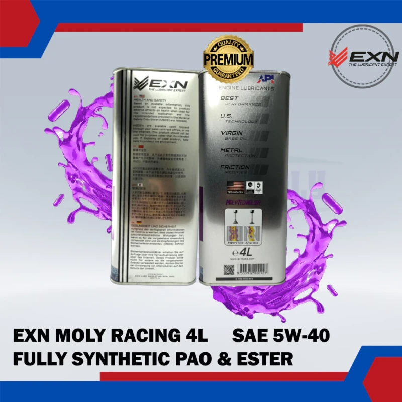 EXN Extentios Molyracing Fully Synthetic-SAE 5W40-4Litre
