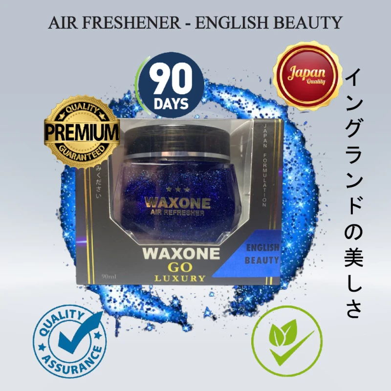 WAXONE GO LUXURY CAR AIR FRESHENER - GOLDEN MUSK, ENGLISH BEAUTY - 90ml