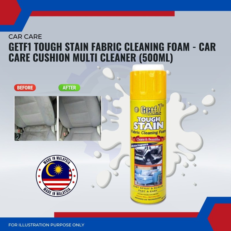 Getf1 Tough Stain Fabric Cleaning Foam - Car Care Cushion Multi Cleaner (500ml)