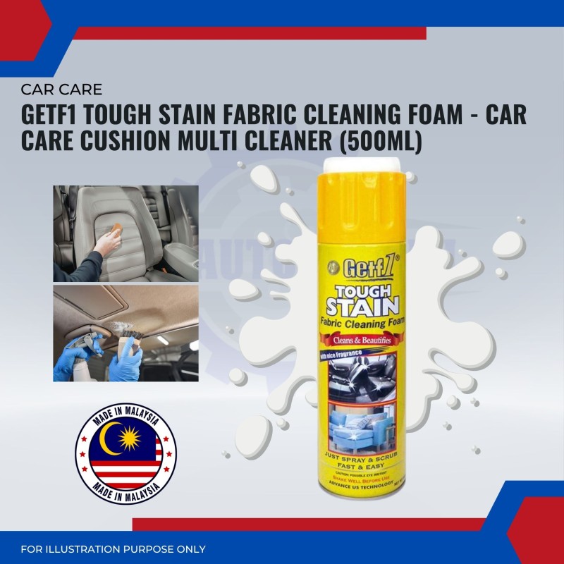 Getf1 Tough Stain Fabric Cleaning Foam - Car Care Cushion Multi Cleaner (500ml)