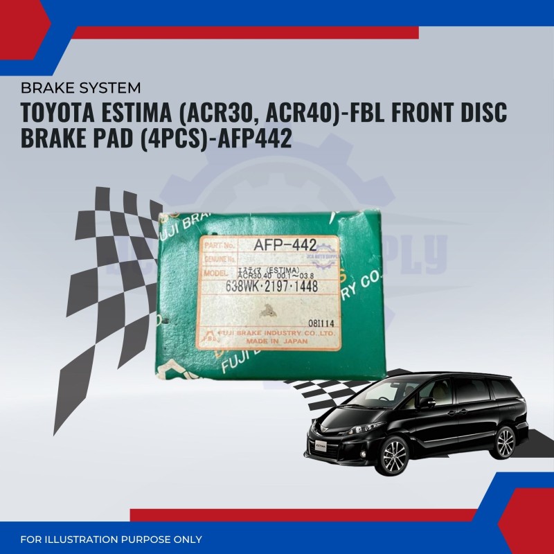 Toyota Estima (ACR30, ACR40)-FBL Front Disc Brake Pad (4pcs)-AFP442