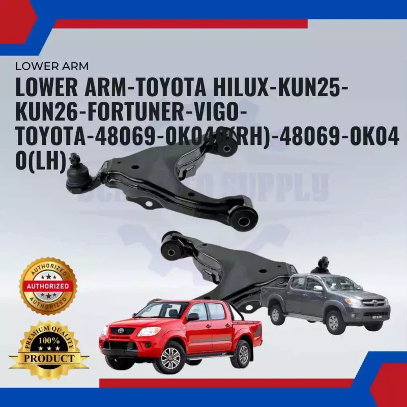 Front Lower Arm-Left-Right-Toyota Hilux Vigo KUN25 KUN26 KUN50-Fortuner KUN50-48069-0K040-48068-0K040