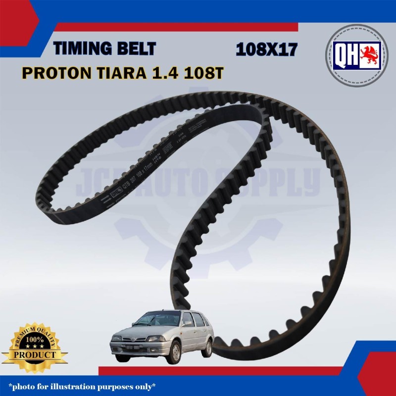Timing Belt-Proton Tiara 1.4cc 108T-Citroen AX 1.4cc-QHUK-QTB207 (108X17)