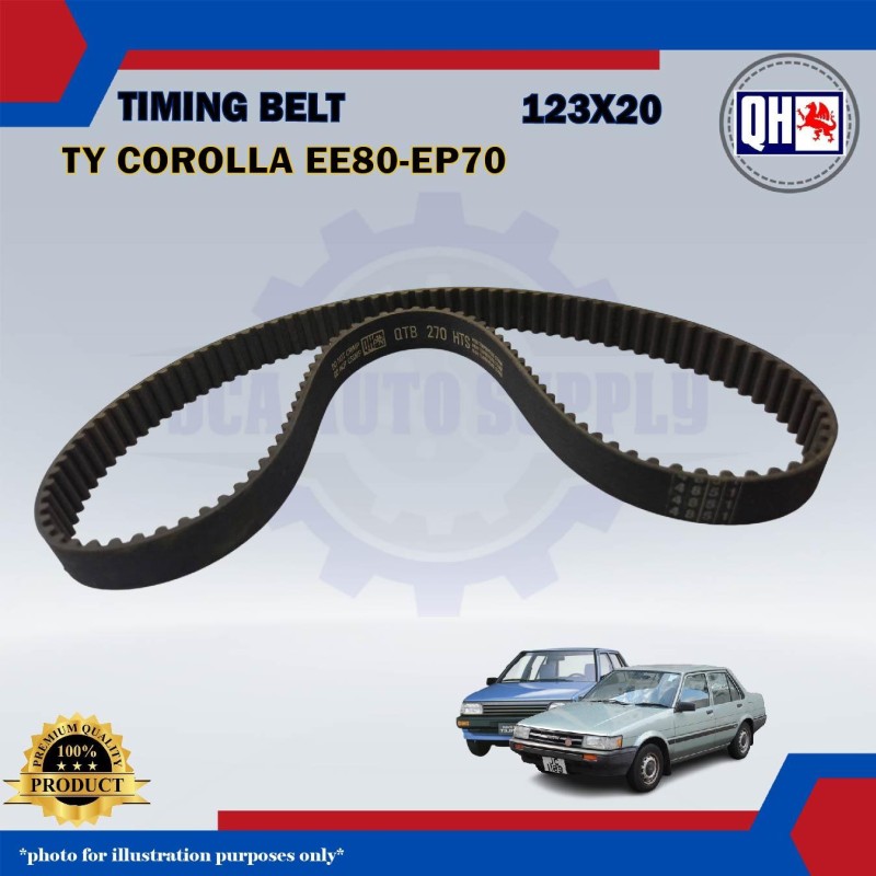 Timing Belt-Toyota Corolla EE80 1.3cc-Starlet EP70 1.3cc-QHUK-QTB270 (123X20)
