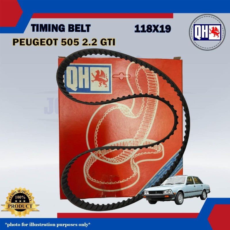 Timing Belt-Peugeot 505 2.2cc GTI-QHUK-QTB202 (118X19)