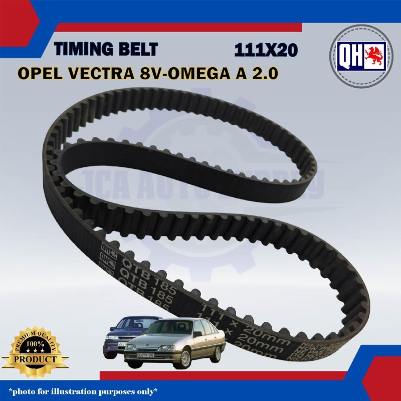 Timing Belt-Opel Vectra 8V 1.8cc 2.0cc-Omega A 2.0cc-QHUK-QTB185 (111X20)