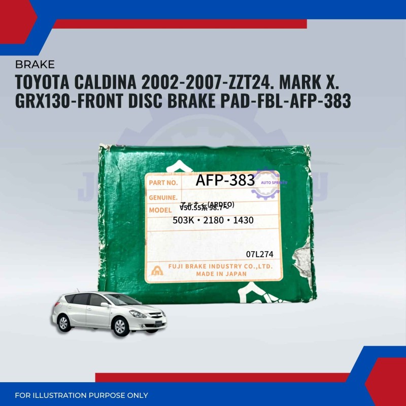 Toyota Caldina 2002-2007-ZZT24. Mark X. GRX130-Front Disc Brake Pad-FBL-AFP-383