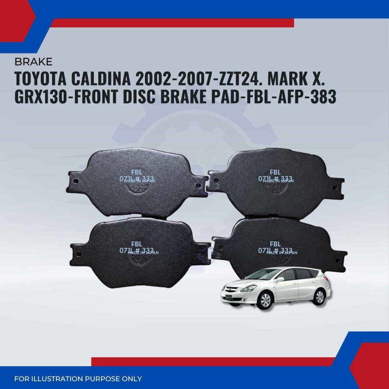 Toyota Caldina 2002-2007-ZZT24. Mark X. GRX130-Front Disc Brake Pad-FBL-AFP-383