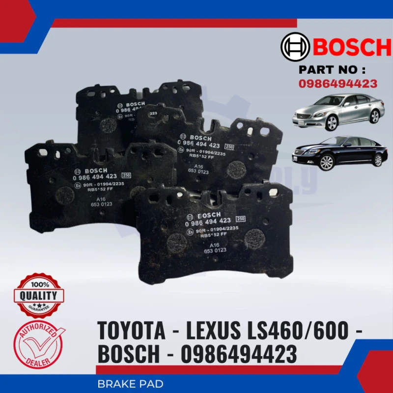 Toyota Lexus LS460. LS600. LS350. Crown-Front Disc Brake Pad- BOSCH-0976494423-BP1345