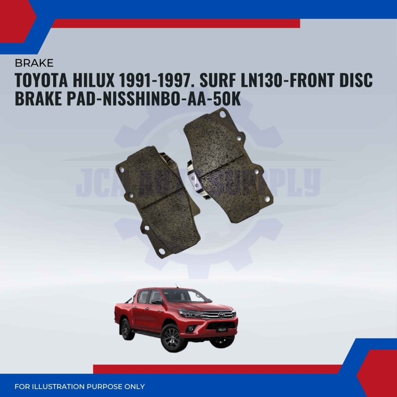 Toyota Hilux 1991-1997. Surf LN130-Front Disc Brake Pad-NISSHINBO-PF-1351