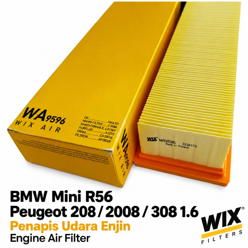 WIX BY MANN And HUMMEL Engine Air Filter WA9596 For BMW Mini R56 , Peugeot 208 / 2008 / 308 1.6