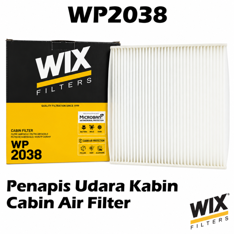 WIX BY MANN And HUMMEL Carbon Cabin Air Filter WP2039 Honda City TMO/T9A, Jazz TFO/T5A, CRV TME, Civic TEA, HRV T7A, BRV