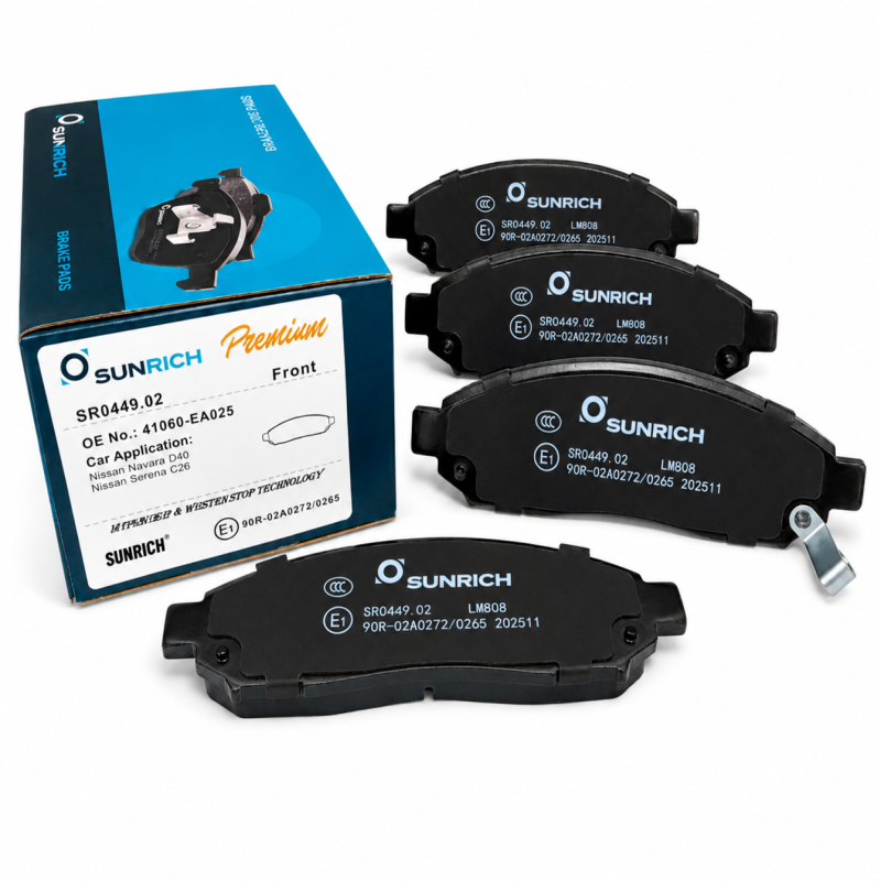 SUNRICH Nissan Navara D40, Serena C26 Front Brake Pad Brek Depan Hadapan SR0449.02