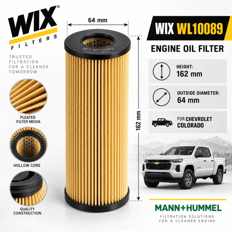 WIX BY MANN And HUMMEL Engine Oil Filter WL10089 For Chevrolet Colorado