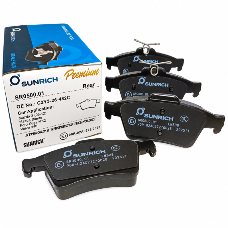 SUNRICH Ford Focus MK2, Kuga MK2, Mazda 3 BK/BL, Mazda 5 CR, Biante CC, Volvo C30 Rear Brake Pad Brek Belakang SR0500.01