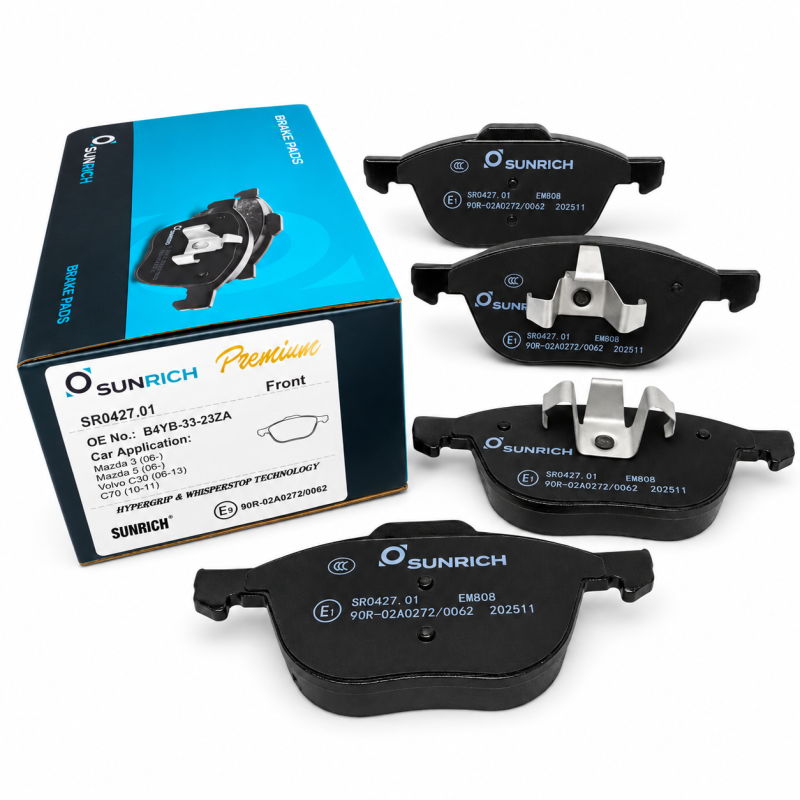 SUNRICH Ford Focus MK3, Mazda3 BK/BL, Mazda5 CR/CW, Biante CC, Volvo C30/C70 Front Brake Pad Brek Depan Hadapan