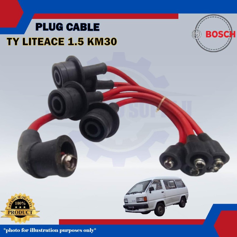 Plug Cable-Toyota LiteAce 1.5cc KM30 36V-Land Cruiser-BOSCH-0986AM0024