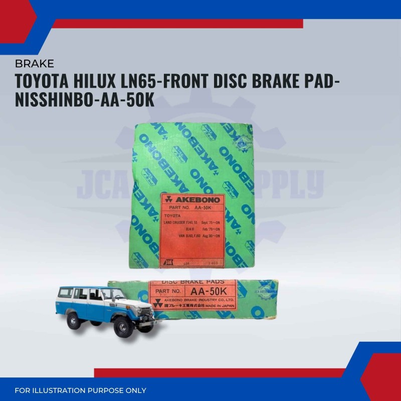 Toyota Hilux LN65-Front Disc Brake Pad-AKEBONO-A-50K