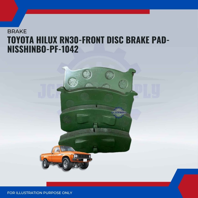 Toyota Hilux RN30-Front Disc Brake Pad-NISSHINBO-PF-1042