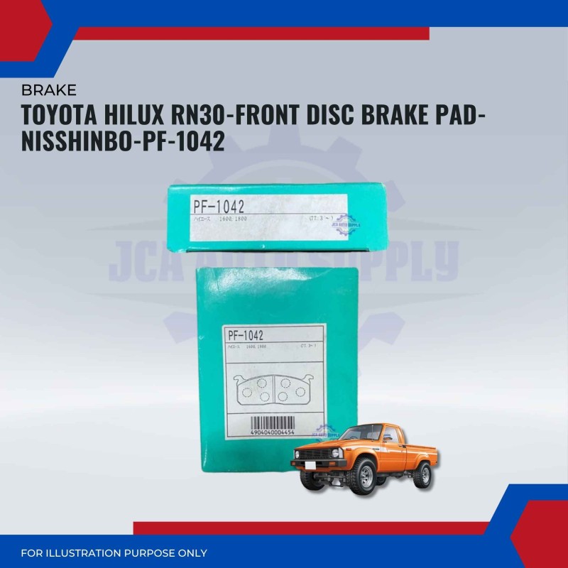 Toyota Hilux RN30-Front Disc Brake Pad-NISSHINBO-PF-1042