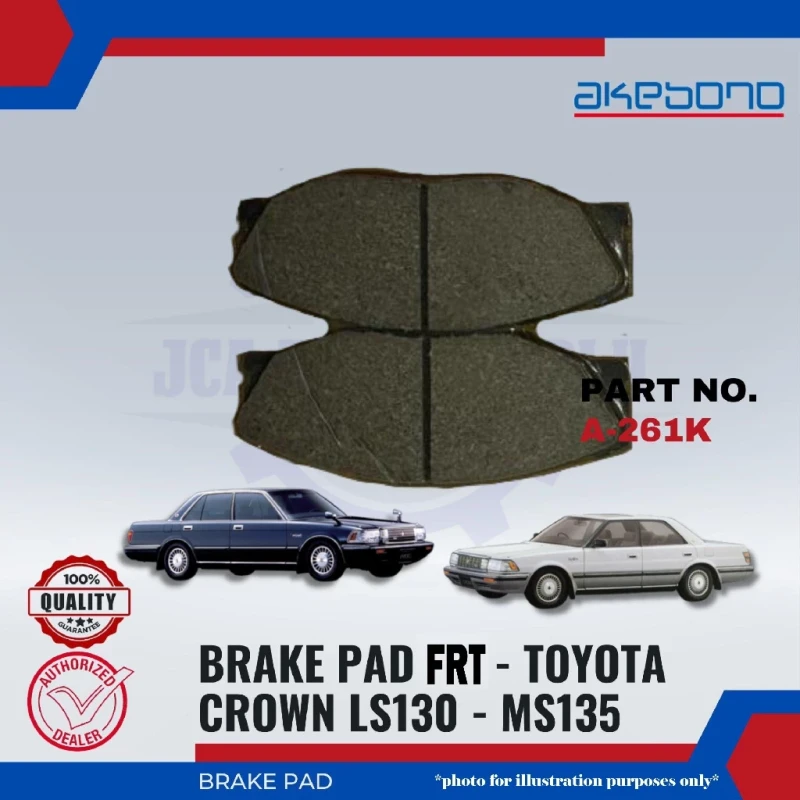 Toyota Crown LS130-MS135-Front Disc Brake Pad-AKEBONO-A-261K