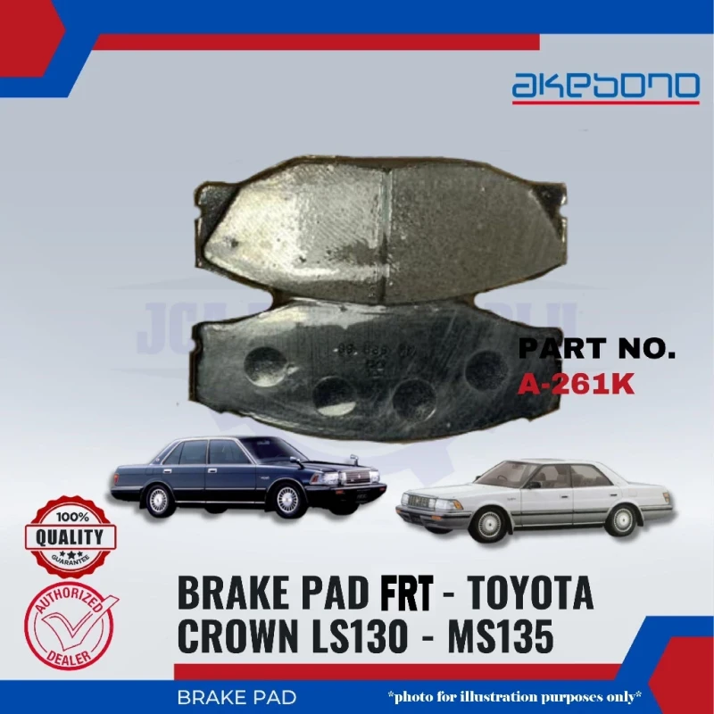Toyota Crown LS130-MS135-Front Disc Brake Pad-AKEBONO-A-261K