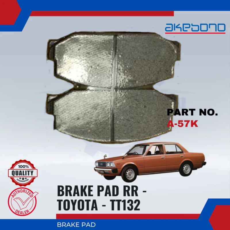 Toyota Corona TT132-Front Disc Brake Pad-Akebono-AA-57K