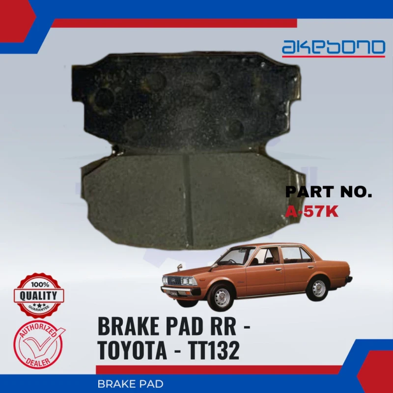 Toyota Corona TT132-Front Disc Brake Pad-Akebono-AA-57K