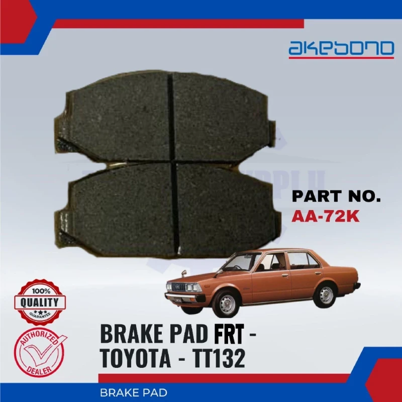 Toyota Corona TT132-Front Disc Brake Pad-Akebono-AA-72K
