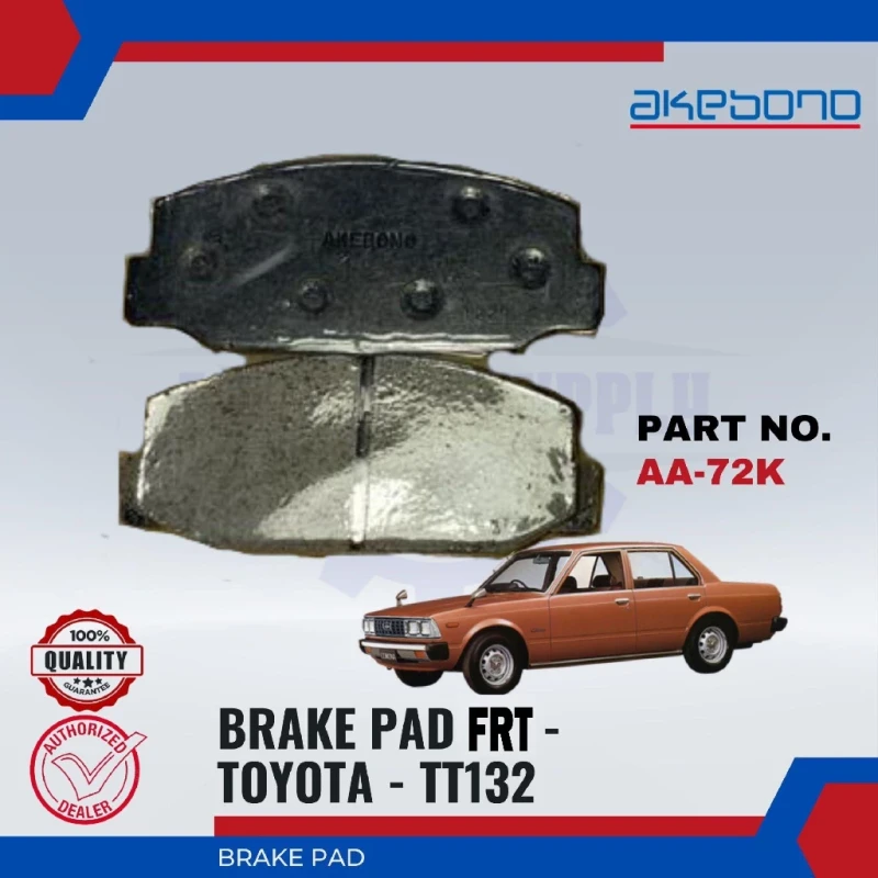 Toyota Corona TT132-Front Disc Brake Pad-Akebono-AA-72K