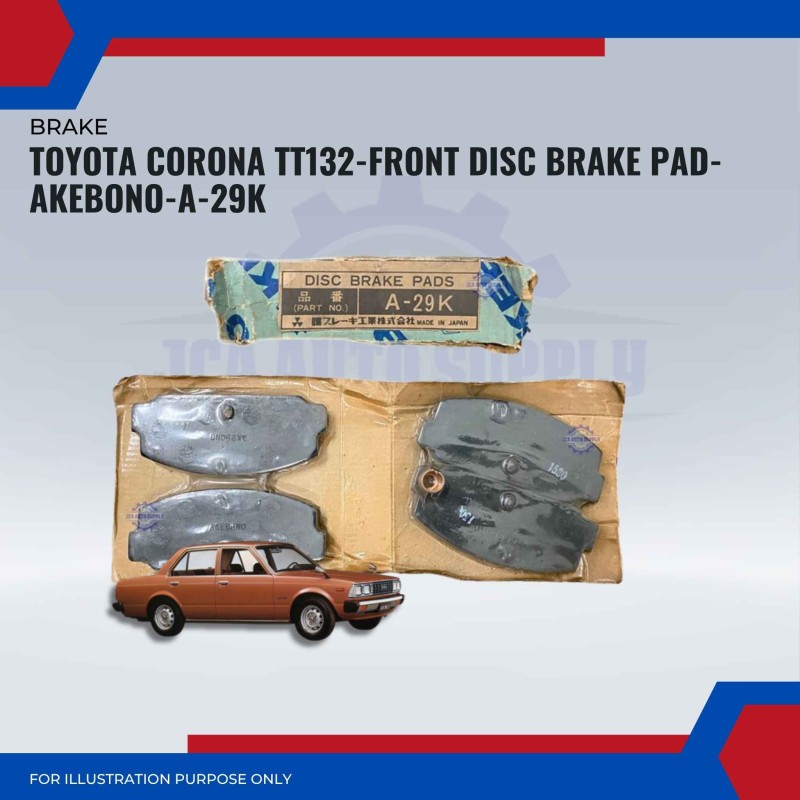 Toyota Corona TT132-Front Disc Brake Pad-AKEBONO-A-29K