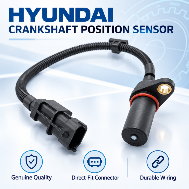 Hyundai Elantra MD, Avante, I20, I30, I40 & Kia Forte, Cerato K3, Spectra 5 Crankshaft Position Sensor 39180-2B000K