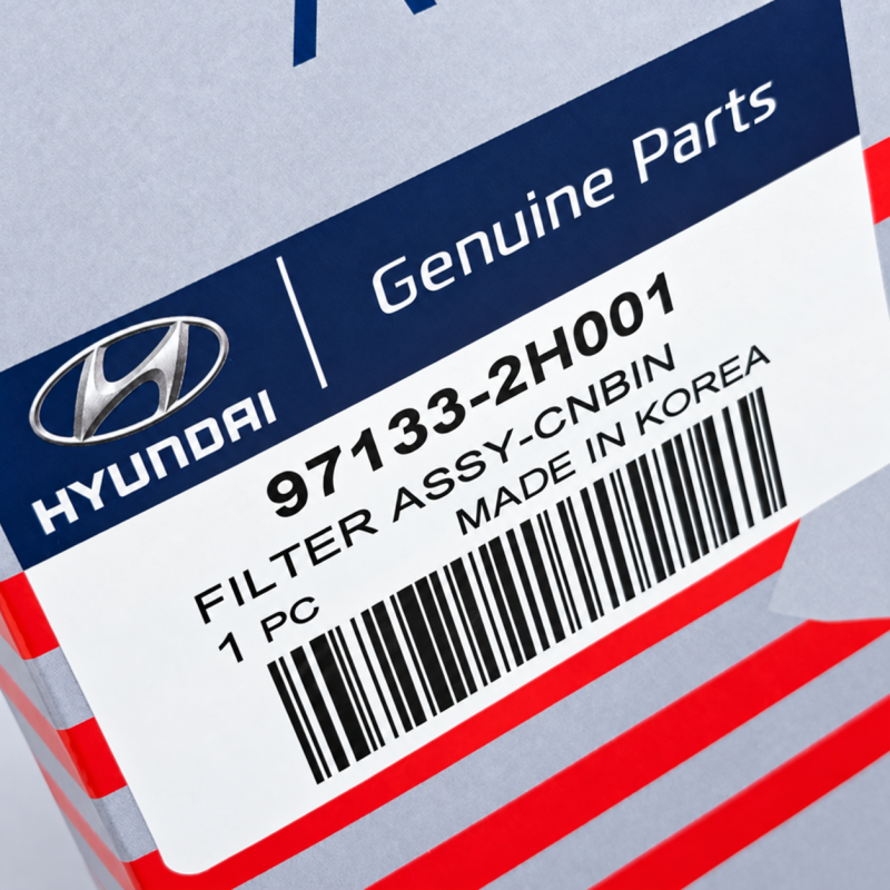 Hyundai Elantra MD 2012, Kia Cerato K3 Air Cond Cabin Filter 97133-2H001